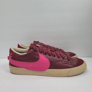 Nike Blazer Low 77 Jumbo Women's Burgundy Pink Sneakers DQ1470-600 US Size 11.5